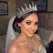 Zircon Wedding Crown Diadem Headband for Bride Princess Look
