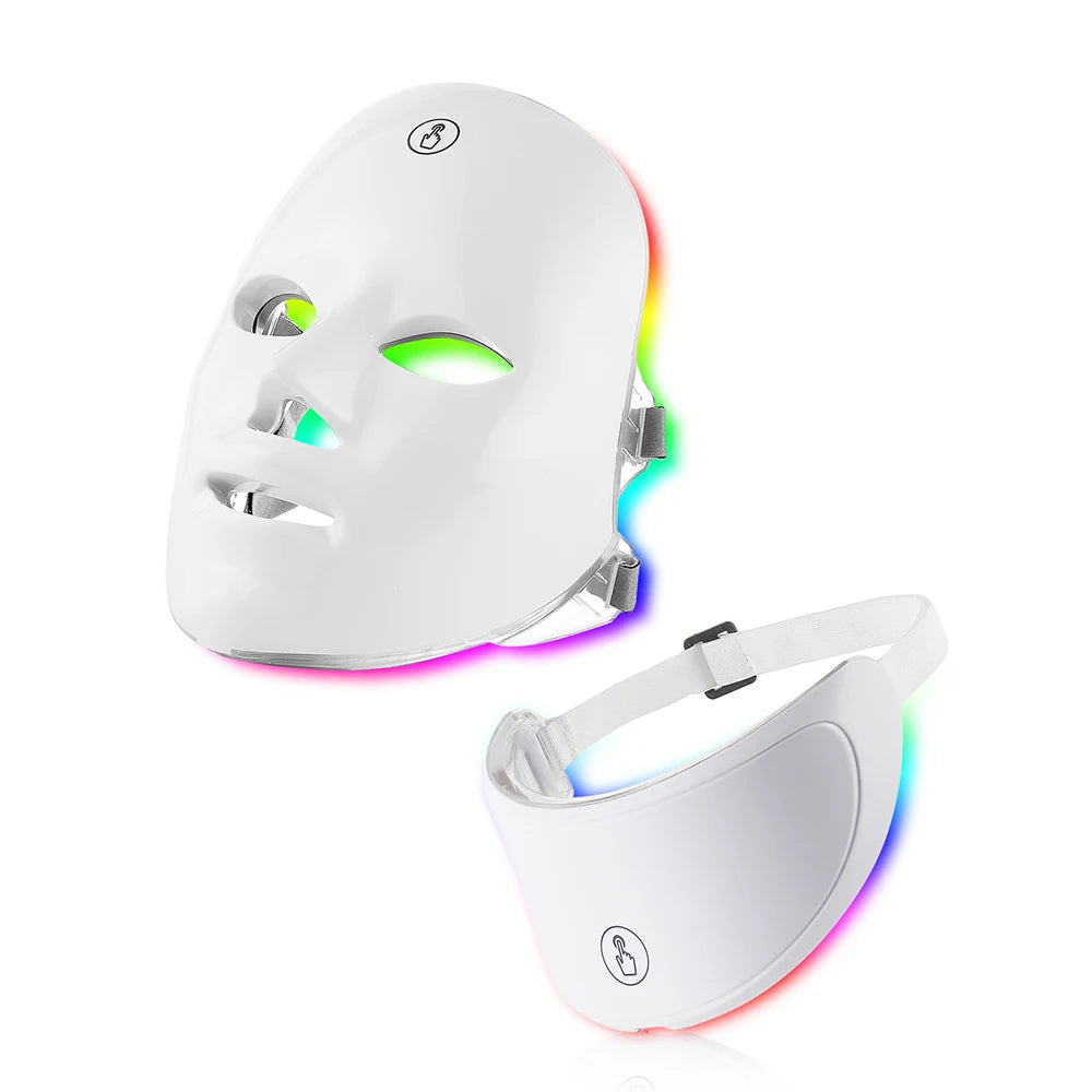 LED Face and Neck Skin Care Beauty Mask with Photon Therapy