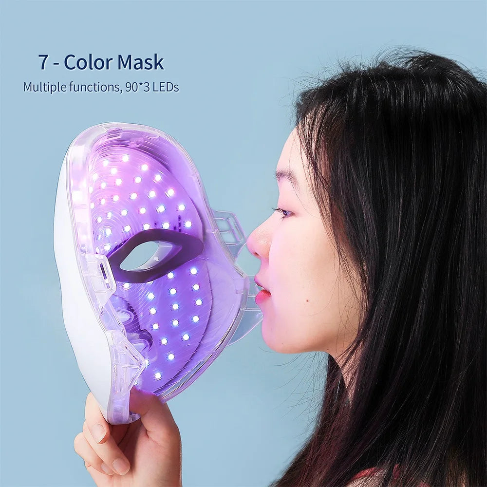 LED Face and Neck Skin Care Beauty Mask with Photon Therapy