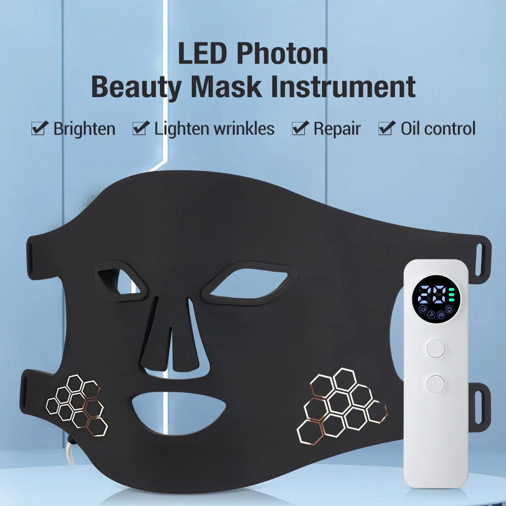 LED Red Light Therapy Face Mask for Skin Rejuvenation and Anti Aging