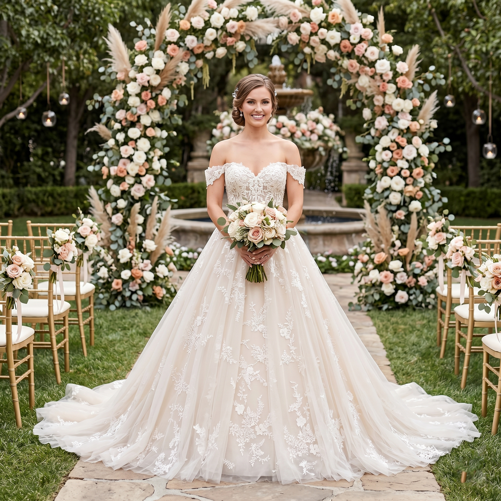 Off the shoulder wedding party dress elegant light wedding dresses – Elsi John