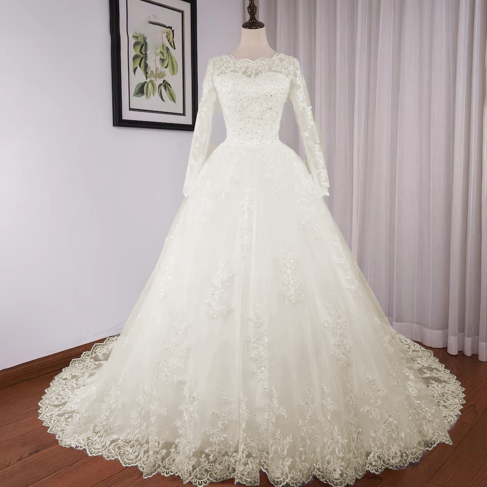 Comprehensive fabric color swatch catalog chart displaying rows of numbered textile samples for custom tulle, mesh, and lace applique ball gown wedding dress configurations.