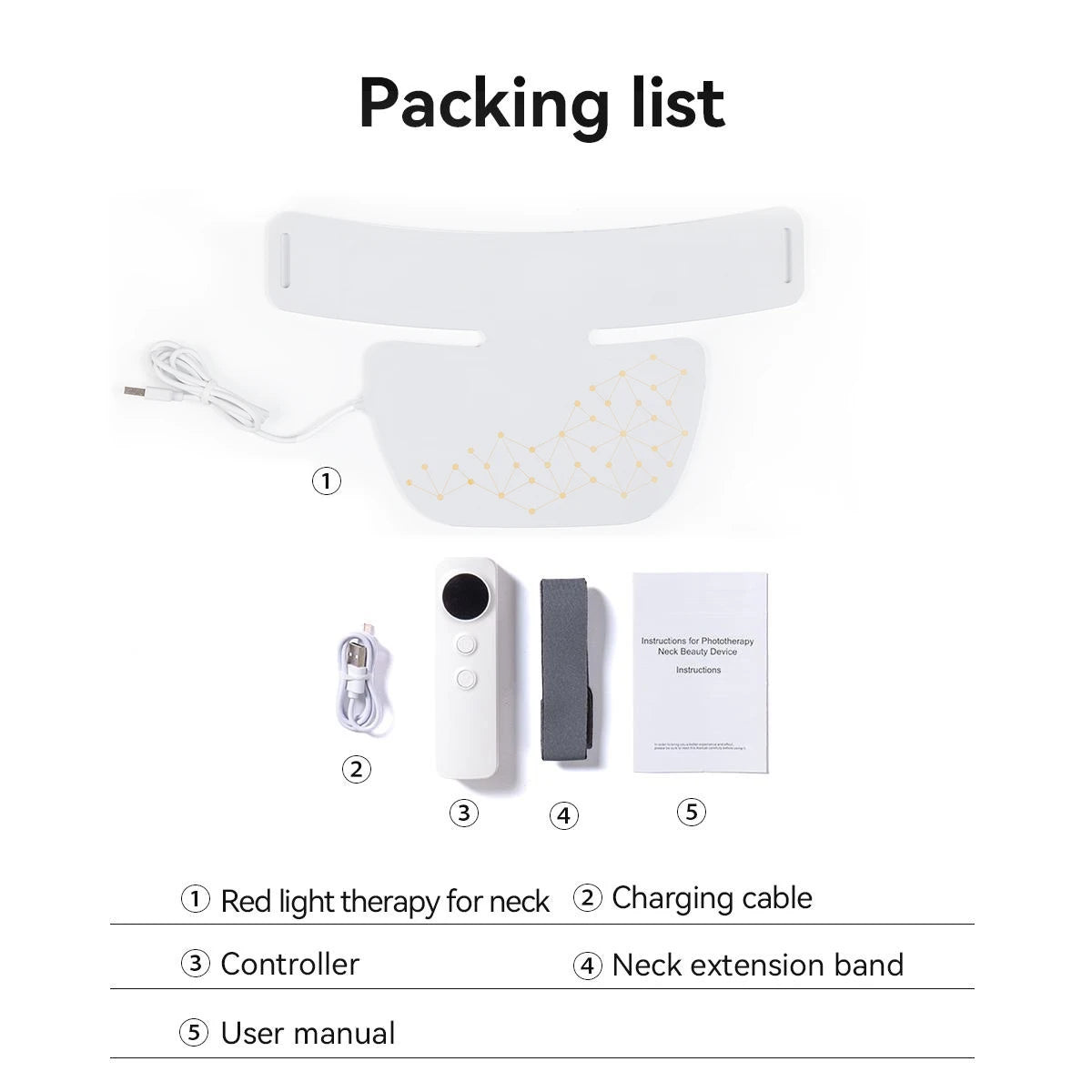 Rechargeable Red Light Therapy LED Face & Neck Mask