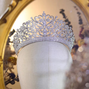 Luxury CZ Bridal Tiaras Cubic Zirconia Crown