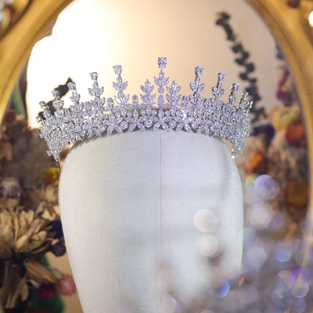 Silver Crystal Princess Tiara Headband – Bridal & Party Hair Accessory