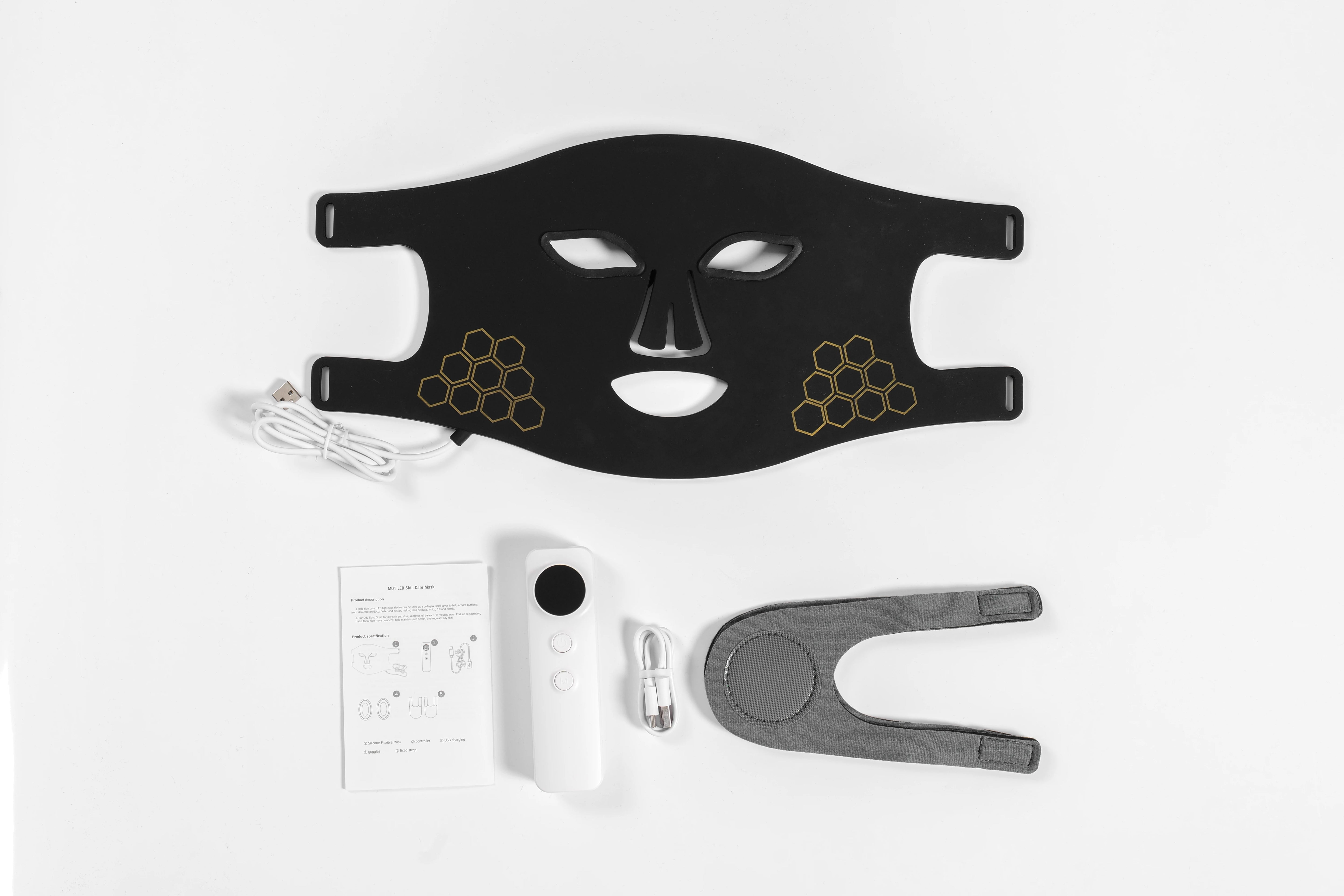 Near Infrared NIR LED Face and Neck Therapy Mask for Skin Rejuvenation