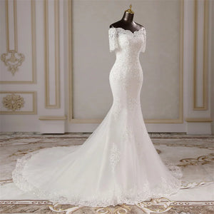 Elegant Sweetheart Neck Mermaid Wedding Dress Bridal Gown