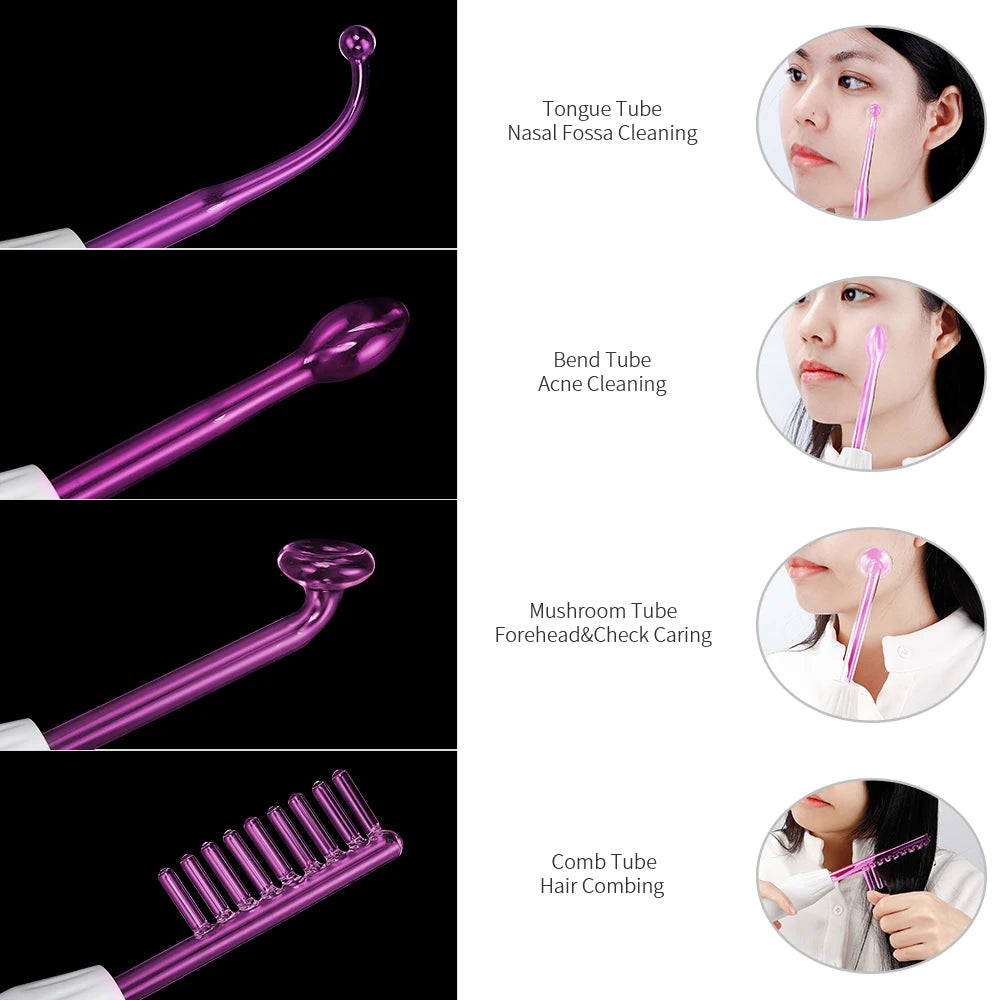 4-in-1 High Frequency Facial Wand – Acne, Skin Rejuvenation & SPA Care