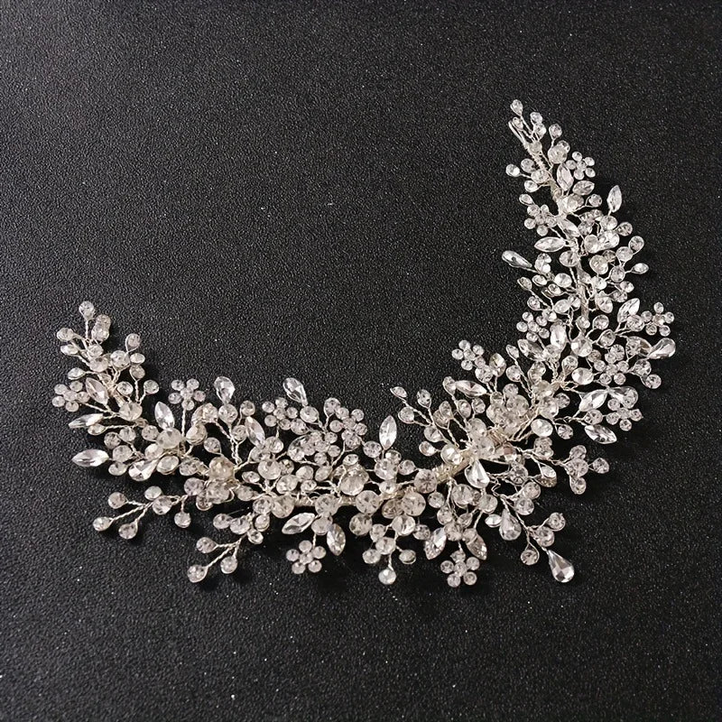 Crystal Rhinestone Bridal Tiara Headband – Elegant Hair Accessory