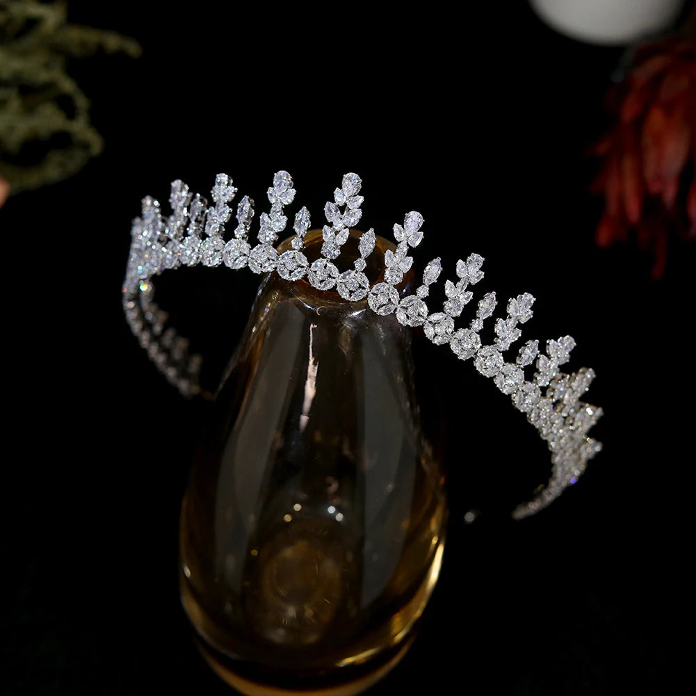 Zircon Bridal Headdress Crown – Wedding Tiara Hair Accessories for Women
