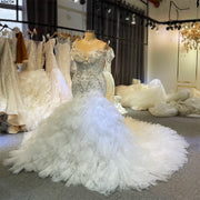 African Mermaid Handwork Luxury Wedding Dress – Elegant Beaded Bridal Gown