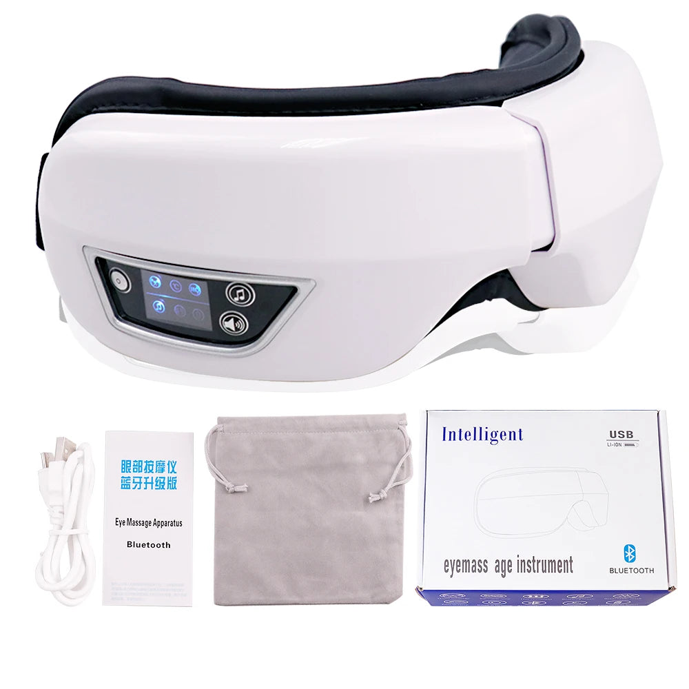 6D Smart Eye Massager with Air Pressure Heat and Bluetooth Music Mask