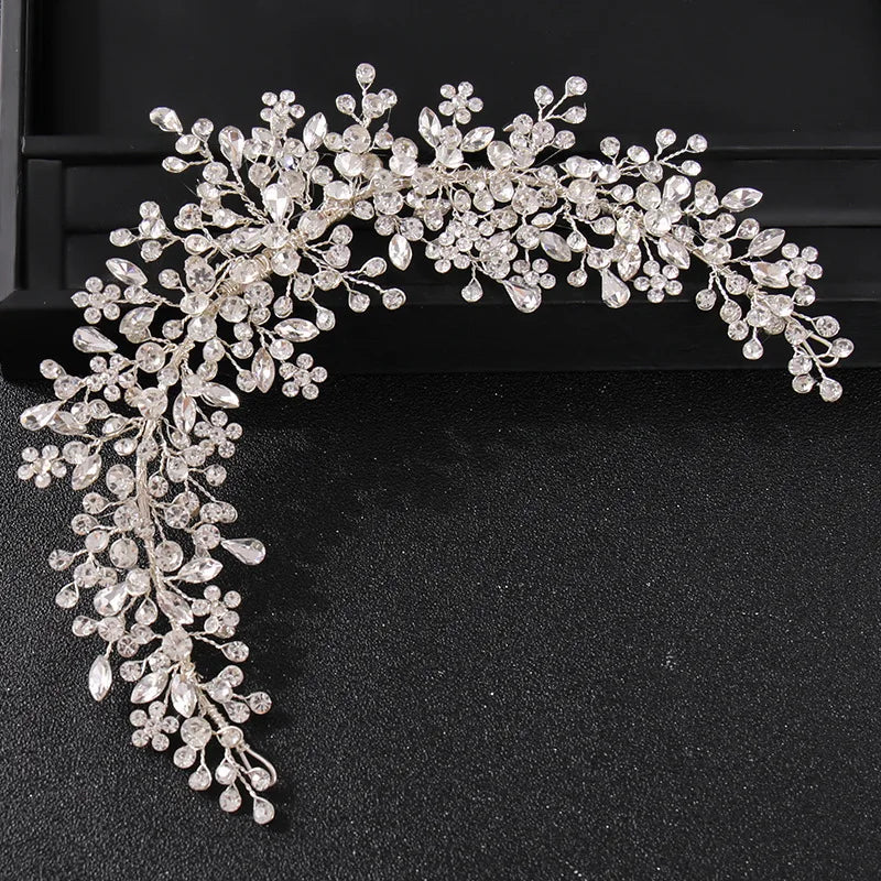 Crystal Rhinestone Bridal Tiara Headband – Elegant Hair Accessory