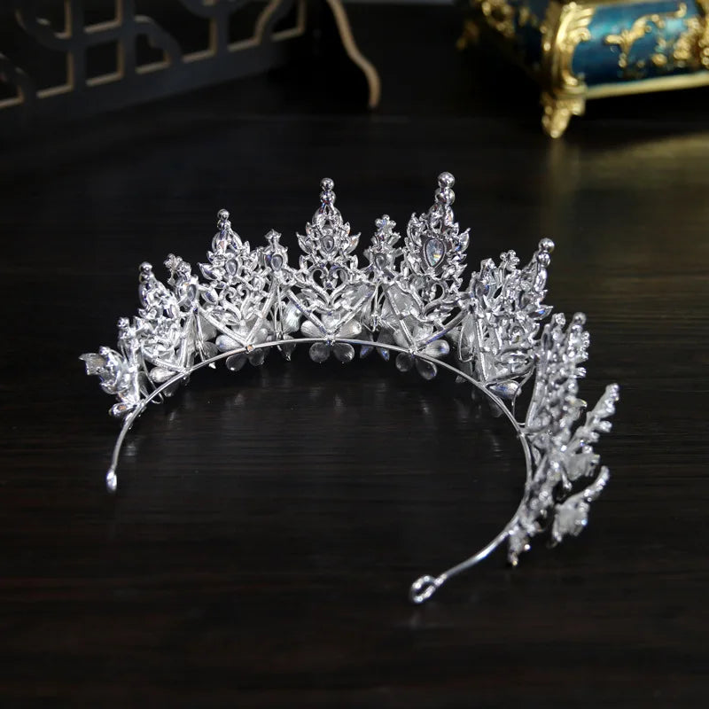 Bridal Rhinestone Tiara Crown Headband – Luxury Wedding Headdress
