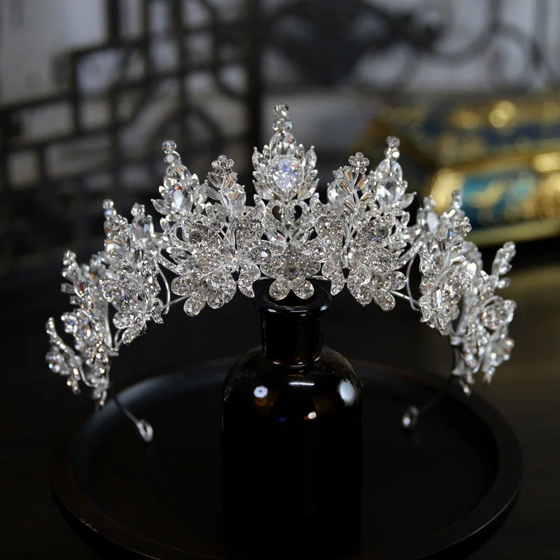 Bridal Rhinestone Tiara Crown Headband – Luxury Wedding Headdress