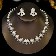 Luxury Gold Pearl Necklace Set – 2-Piece Bridal Dubai Jewelry