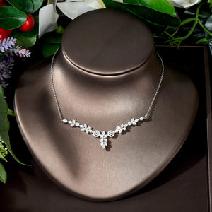 High Quality Cubic Zirconia White Gold Necklace