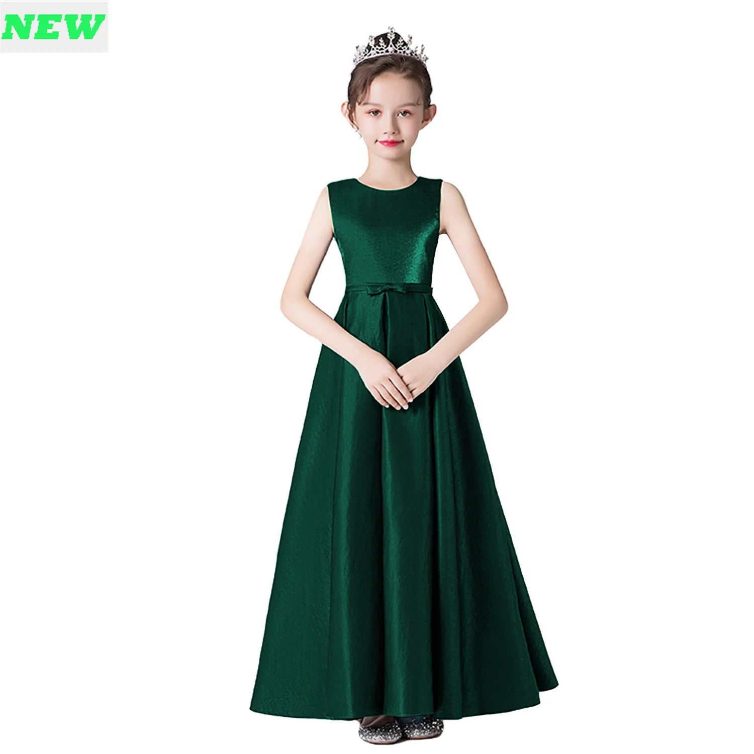 sage green junior bridesmaid dresses Sage Green Junior Bridesmaid Dress Elegant Princess Party Gown for Gir – Elsi John