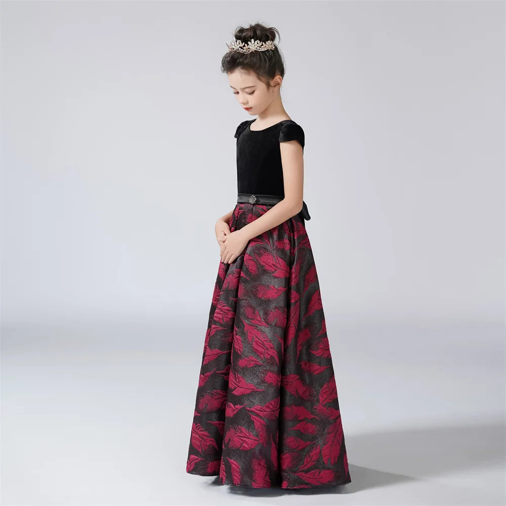 O-Neck A-Line Formal Princess Dress Sleeves Party Dress