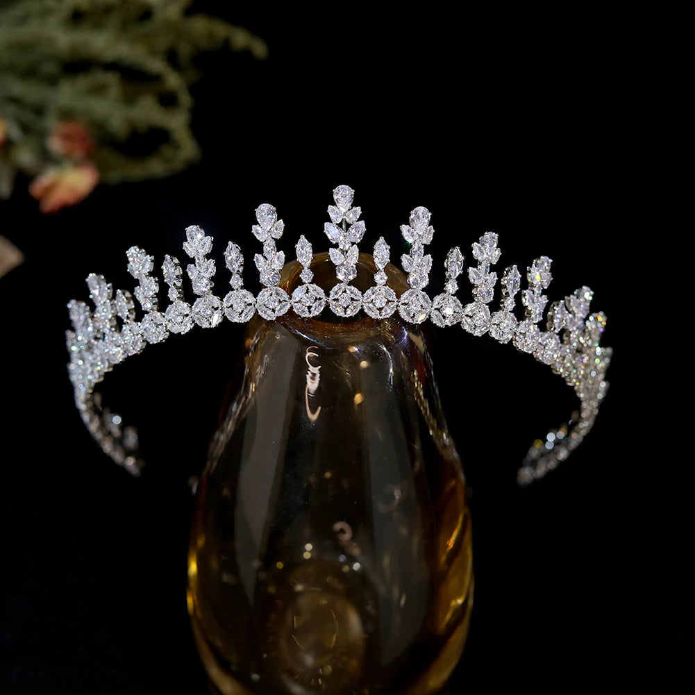 Zircon Bridal Headdress Crown – Wedding Tiara Hair Accessories for Women