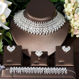 Elegant Choker Design 4PCS Necklace Set