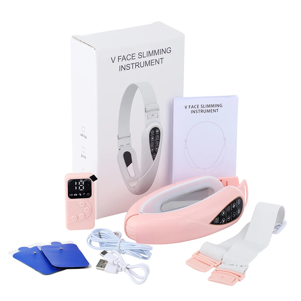 Rechargeable V Face Massager – LED Facial Beauty Device for Lifting & Toning