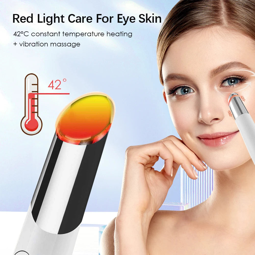 Electric Facial Eye Massager Device for Puffiness Dark Circles and Tired Eyes