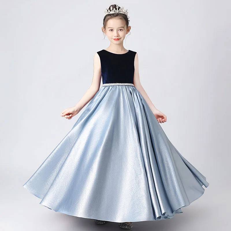Elegant Sleeveless Velvet Girl Dress Junior Christmas Ceremonial Dress – Elsi John