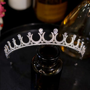 Bridal Tiara Headpiece Silver Crown Party Jewelry