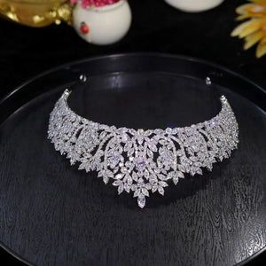 Silver Leaves Bridal Tiaras Crown