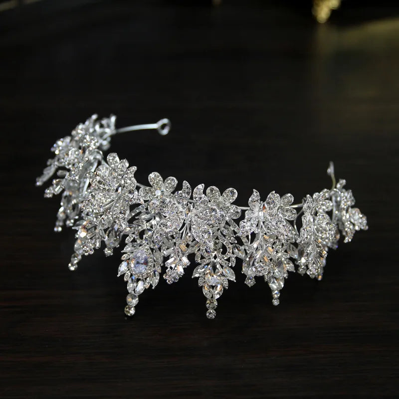 Bridal Rhinestone Tiara Crown Headband – Luxury Wedding Headdress