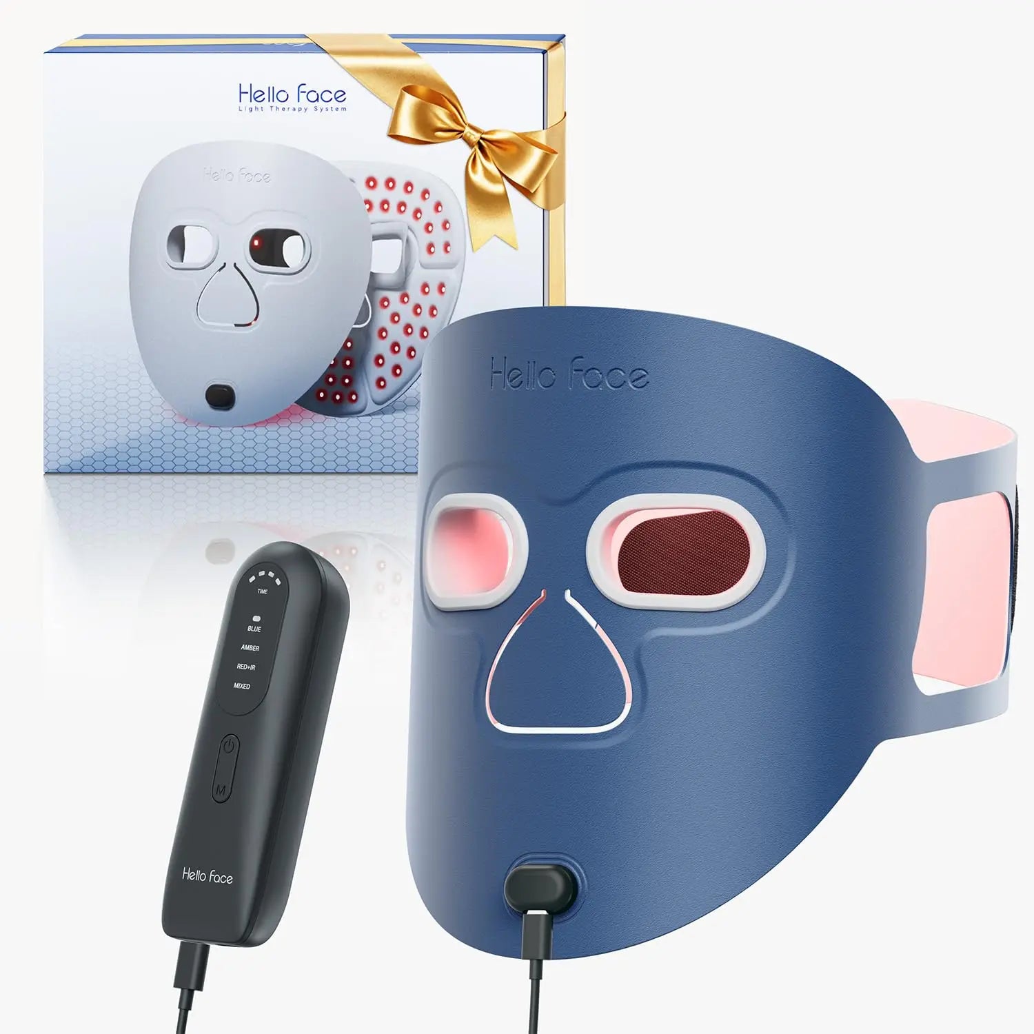 Hello Face 510K Wireless Red & Near-Infrared Light Therapy Facial Mask
