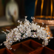 Luxury Crystal Pearl Bridal Tiara – Princess Crown Wedding Headband for Brides