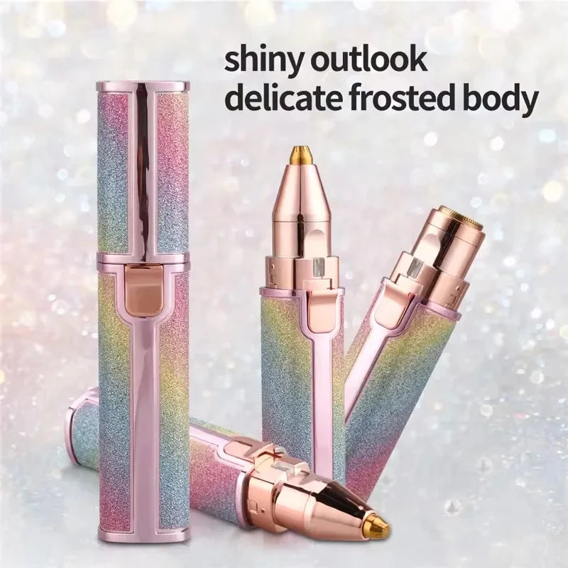 2-in-1 Rechargeable Facial & Eyebrow Hair Remover with LED Light