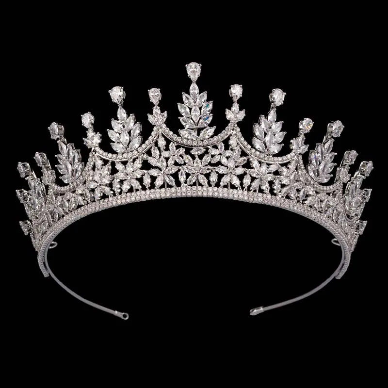 Luxury Gold & Silver Tiaras for Women – Cubic Zirconia Wedding Jewelry