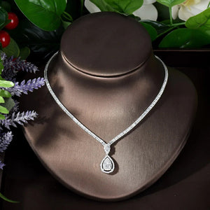 Elegant Water Drop Shape Bridal Necklace