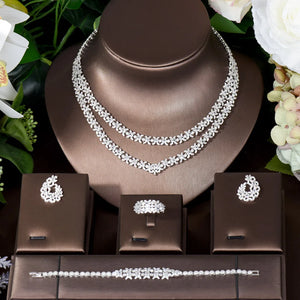 African Bridal Zirconia Jewelry Set