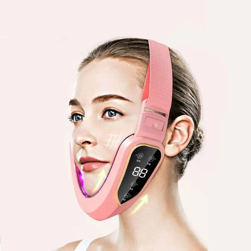 LED Photon Facial Slimming & Lifting Massager – Heated Vibration for Double Chin & V-Shape