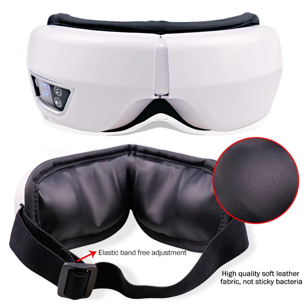 6D Smart Eye Massager with Air Pressure Heat and Bluetooth Music Mask