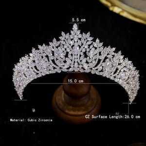 Silver Leaves Bridal Tiaras Crown