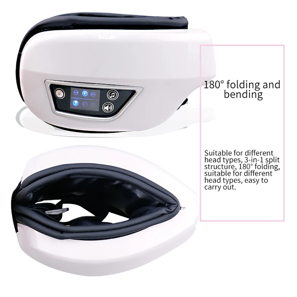 6D Smart Eye Massager with Air Pressure Heat and Bluetooth Music Mask