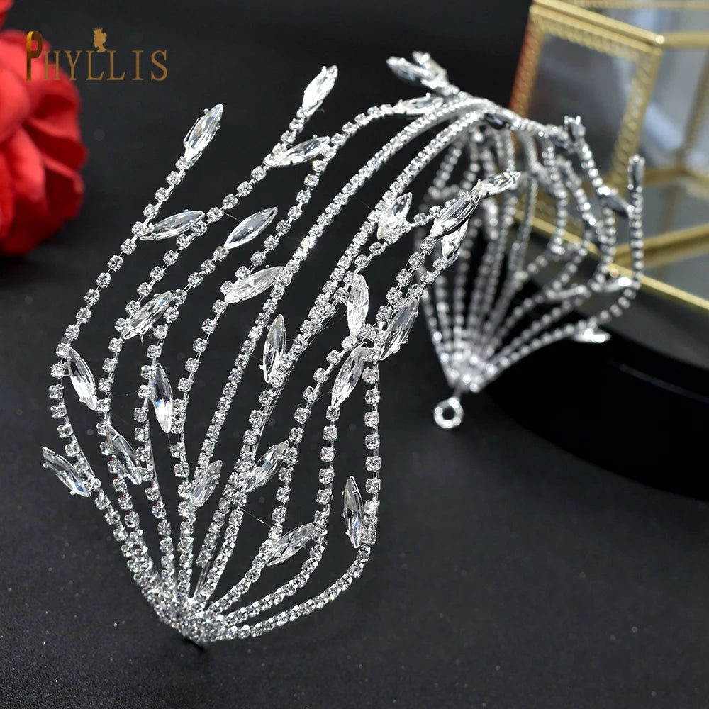 Baroque Crystal Tiara – Bridal Pageant Headpiece – Elsi John