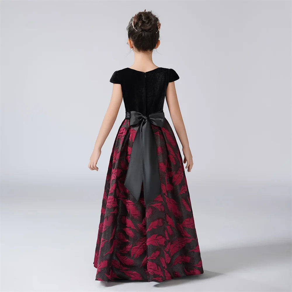 O-Neck A-Line Formal Princess Dress Sleeves Party Dress