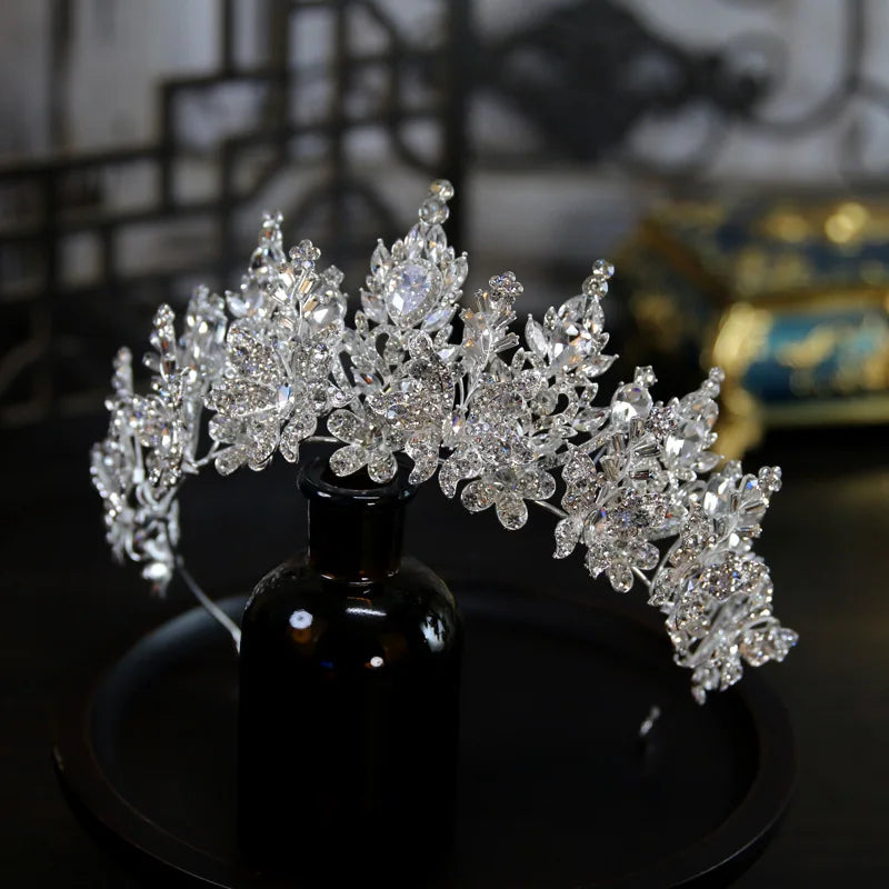 Bridal Rhinestone Tiara Crown Headband – Luxury Wedding Headdress