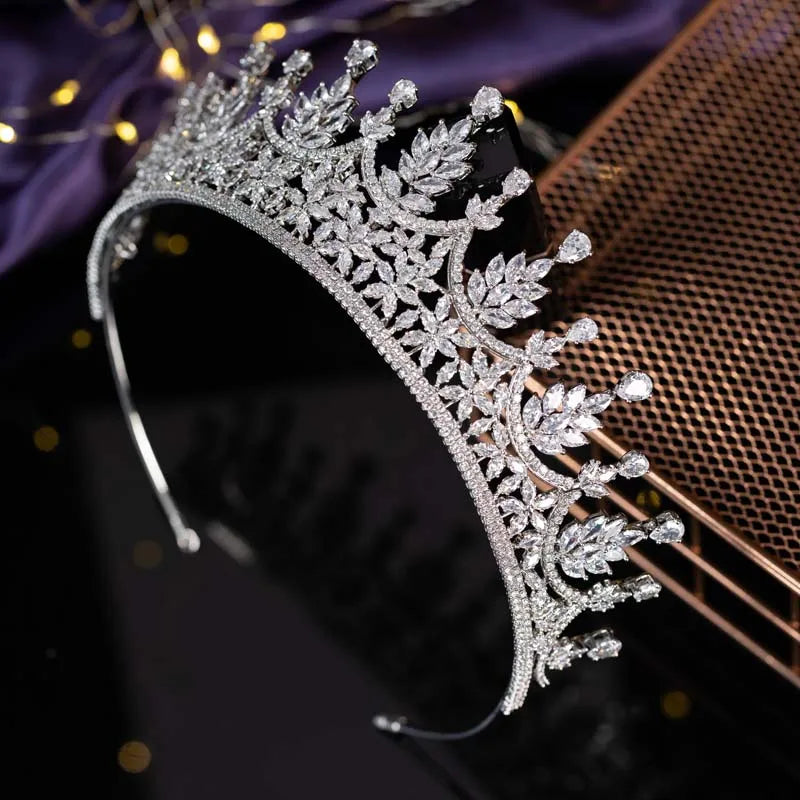 Luxury Gold & Silver Tiaras for Women – Cubic Zirconia Wedding Jewelry