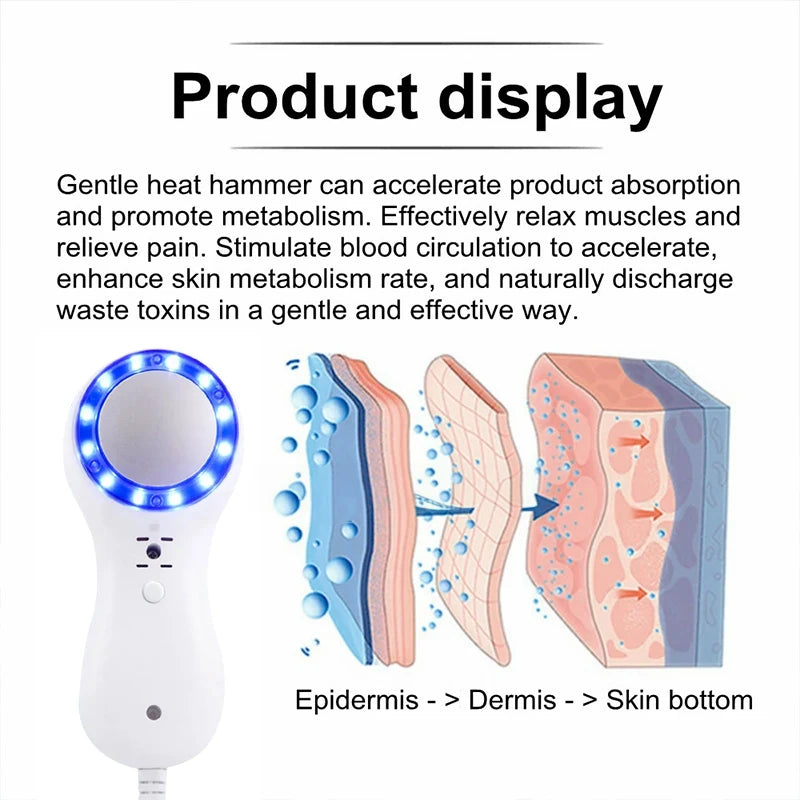 Blue Light Cryo Facial Massager – Cold Therapy & Skin Lifting Device