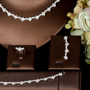 Cubic Zirconia Women Wedding Jewelry Set