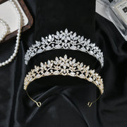 Luxury Cubic Zirconia Princess Bridal Tiara for Women & Girls
