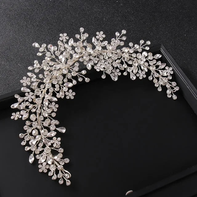 Crystal Rhinestone Bridal Tiara Headband – Elegant Hair Accessory
