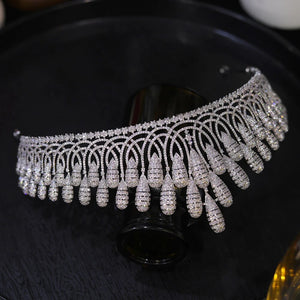 Luxury Microencrusted Zircon Queen Crown